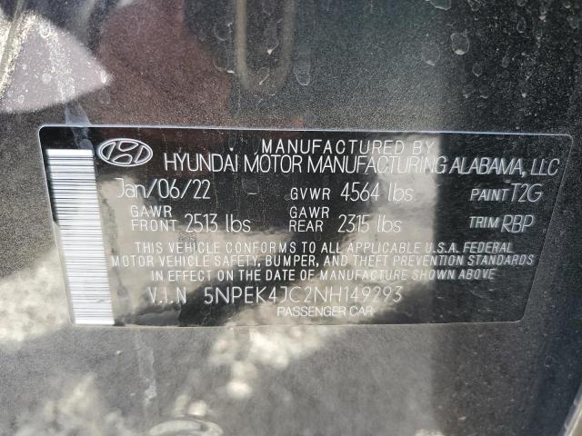 2022 HYUNDAI SONATA N L 5NPEK4JC2NH149293