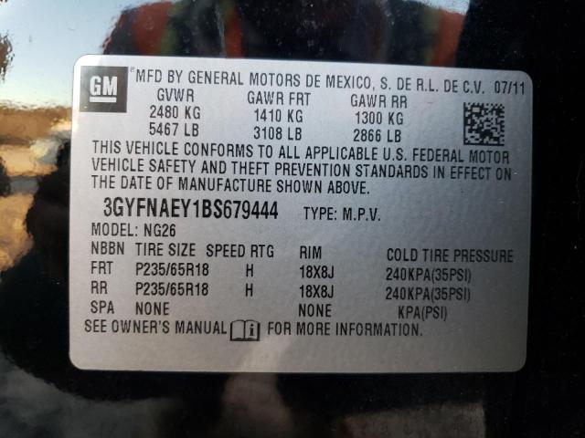 3GYFNAEY1BS679444 Cadillac Srx Luxury Collection