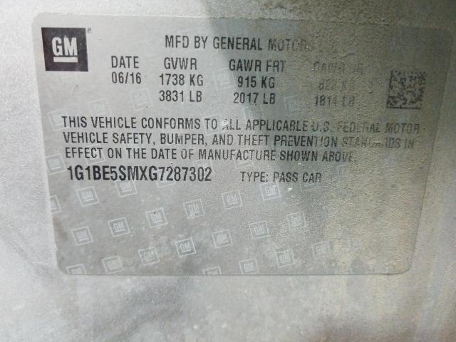 2016 CHEVROLET CRUZE LT - 1G1BE5SMXG7287302