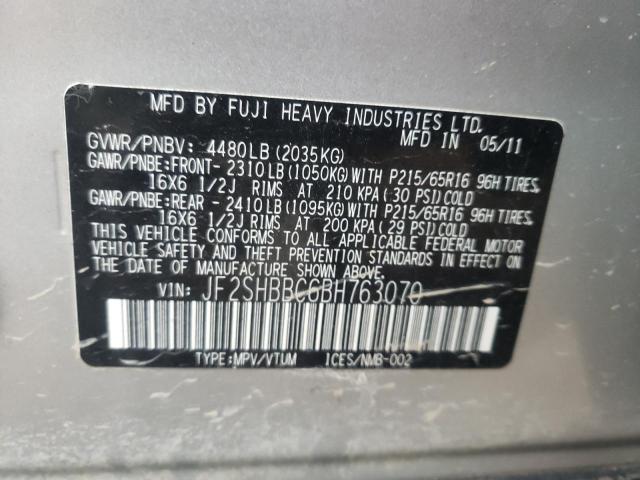 JF2SHBBC6BH763070 Subaru Forester 2.5x