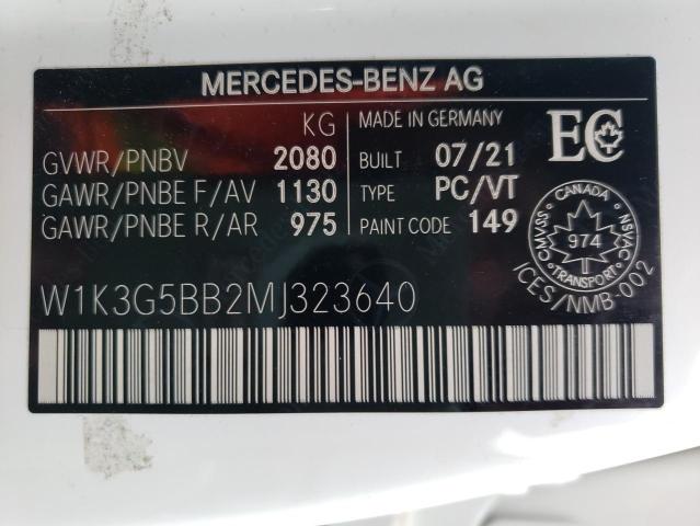 2021 MERCEDES-BENZ A 35 AMG W1K3G5BB2MJ323640