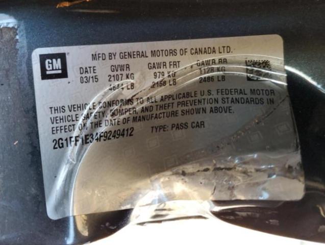 2015 CHEVROLET CAMARO LT - 2G1FF1E34F9249412
