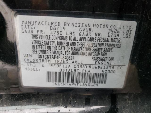 3N1CN7AP4FL840624 Nissan VERSA S