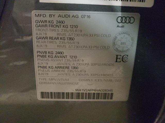 2017 AUDI Q5 TECHNIK WA1V2AFP4HA028345