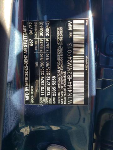 2022 MERCEDES-BENZ GLB 250 4M - W1N4M4HB2NW249013