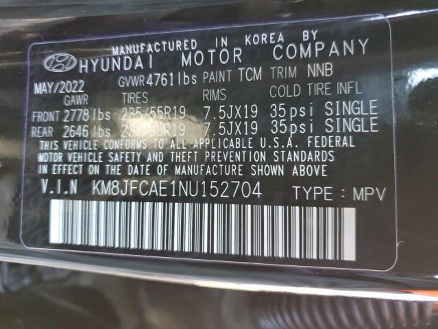 2022 HYUNDAI TUCSON N L KM8JFCAE1NU152704
