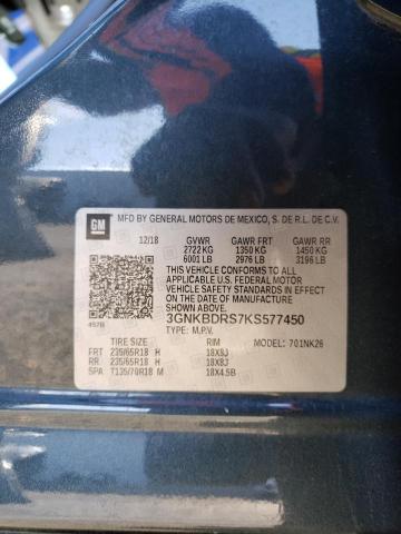 2019 CHEVROLET BLAZER 3LT - 3GNKBDRS7KS577450
