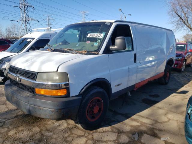 Salvage cars for sale from Copart Wheeling, IL: 2005 Chevrolet Express G2