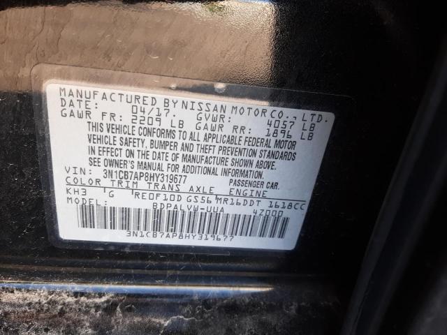 2017 NISSAN SENTRA SR - 3N1CB7AP8HY319677