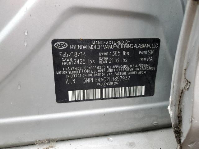 5NPEB4AC2EH897932 Hyundai SONATA GLS