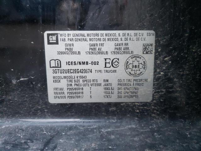 3GTU2UEC2EG420674 GMC Sierra K1500 Sle