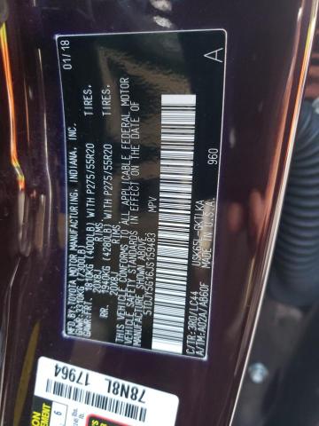 2018 TOYOTA SEQUOIA LI 5TDJY5G16JS159483