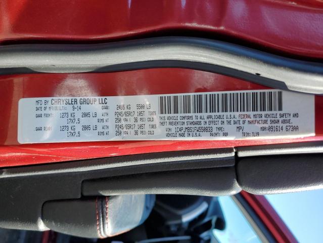 1C4PJMBS1FW550833 Jeep Cherokee Trailhawk