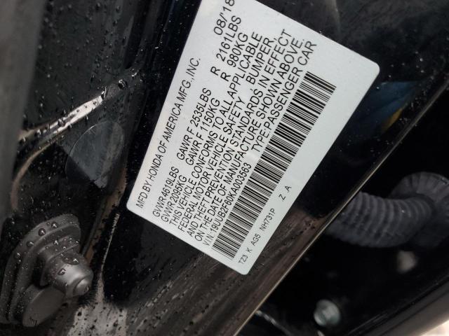 2019 ACURA TLX TECHNO - 19UUB2F60KA003563