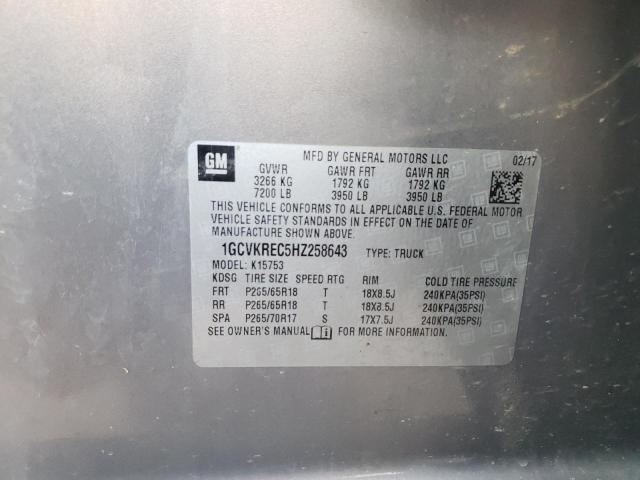 2017 CHEVROLET SILVRDO LT 1GCVKREC5HZ258643