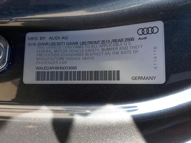 2017 AUDI A5 SPORT - WAUD2AFH8HN003688