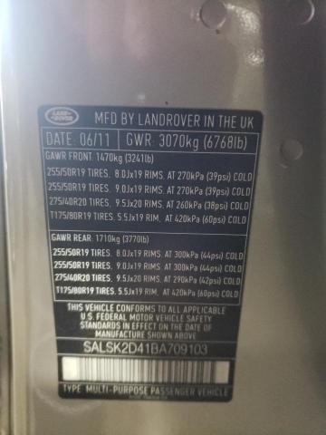 SALSK2D41BA709103 Land Rover Range Rover Sport Lux