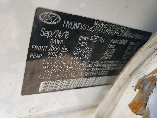 2019 HYUNDAI SANTA FE S - 5NMS23AD8KH043851