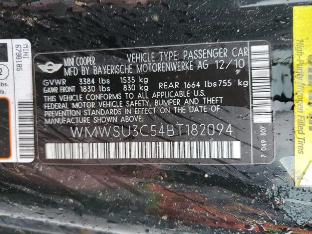 WMWSU3C54BT182094 Mini Cooper