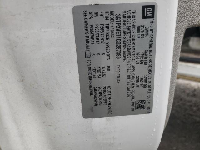 3GTP2VE71CG287389 GMC Sierra K1500 Sle