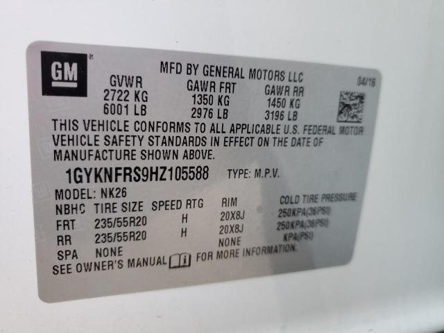 2017 CADILLAC XT5 PLATIN - 1GYKNFRS9HZ105588