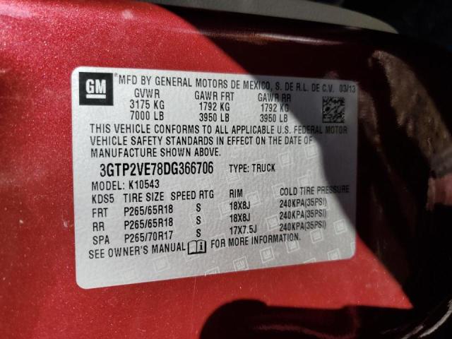 3GTP2VE78DG366706 GMC Sierra K1500 Sle