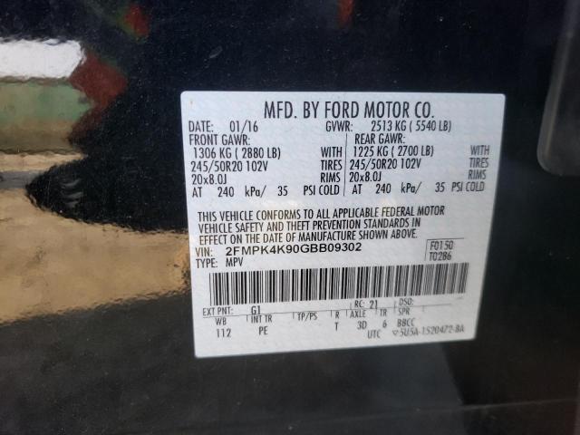 2016 FORD EDGE TITAN - 2FMPK4K90GBB09302