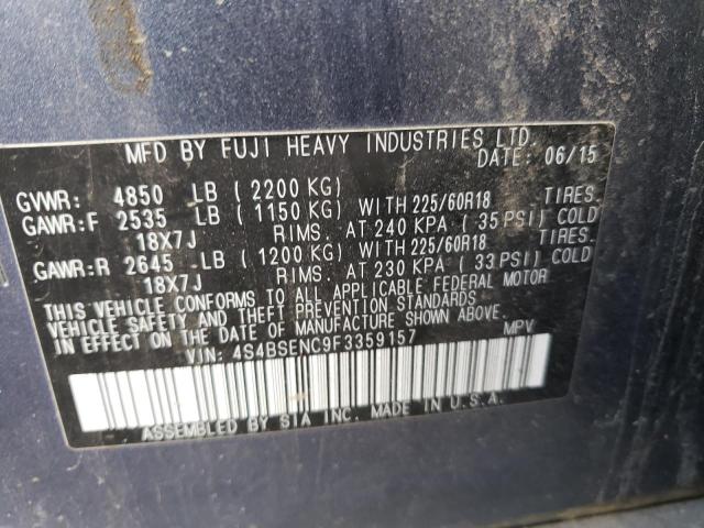 4S4BSENC9F3359157 Subaru Outback 3.6r Limited