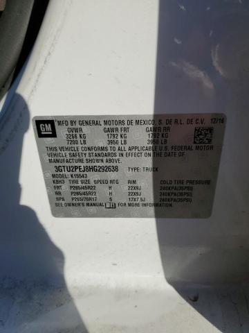 2017 GMC SIERA 3GTU2PEJ8HG292638