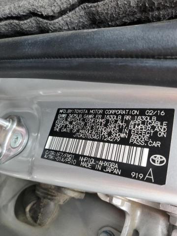 JTDKDTB34G1124279 | 2016 TOYOTA PRIUS C