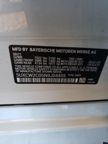 2022 BMW X7 XDRIVE4 - 5UXCW2C05N9J04455