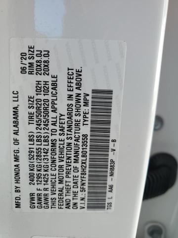 2020 HONDA PASSPORT 5FNYF8H2XLB013558