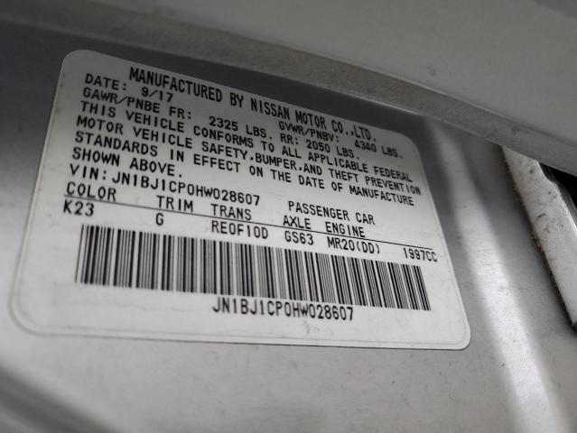 2017 NISSAN ROUGE JN1BJ1CP0HW028607