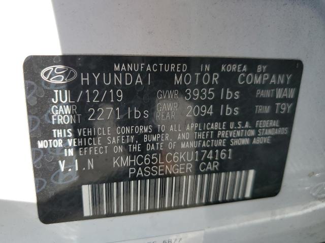 2019 HYUNDAI IONIQ BLUE - KMHC65LC6KU174161