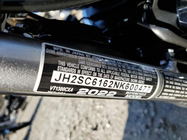 2022 HONDA VT1300 CX JH2SC6162NK600477