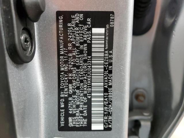 2018 TOYOTA CAMRY L - 4T1B11HK6JU043314