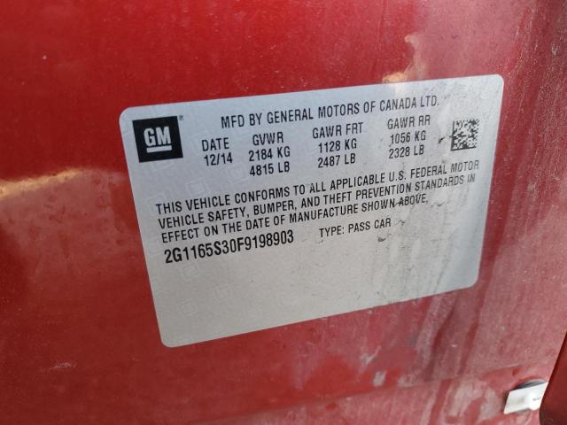 2015 CHEVROLET IMPALA LTZ - 2G1165S30F9198903
