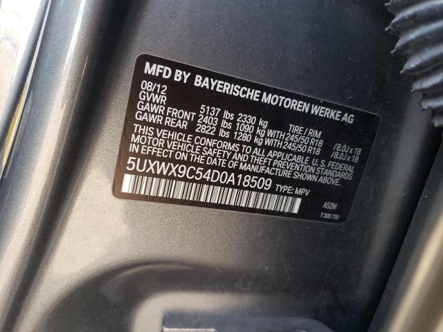 5UXWX9C54D0A18509 BMW X3 Xdrive28i