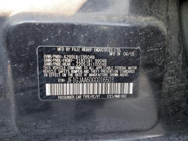 JF1GJAA60GG016503 Subaru Impreza