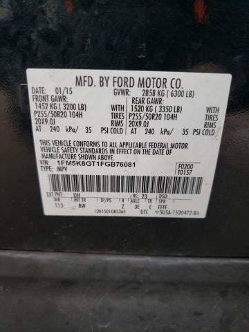 2015 FORD EXPLORER S - 1FM5K8GT1FGB76081