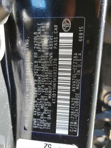 2019 TOYOTA CAMRY L - 4T1B11HK5KU832376