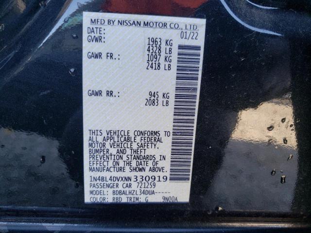 1N4BL4DVXNN330919 Nissan ALTIMA SV