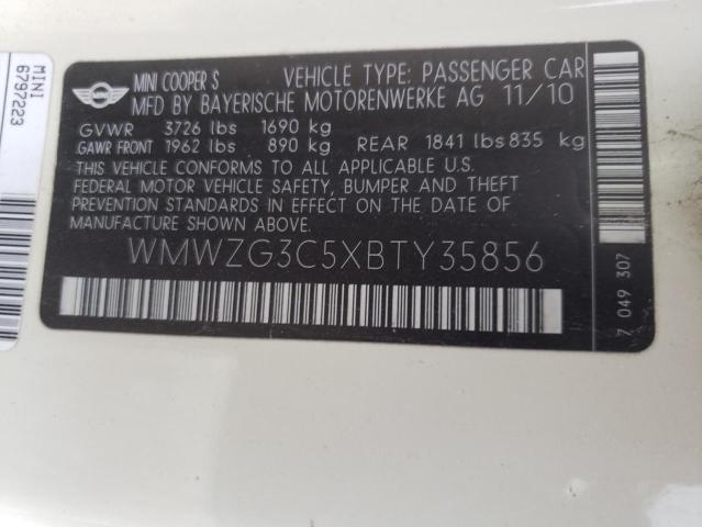WMWZG3C5XBTY35856 Mini Cooper S Clubman