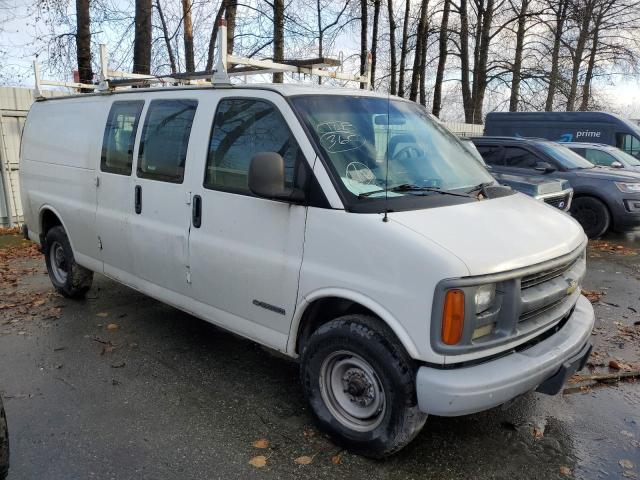 Salvage trucks for sale at Arlington, WA auction: 2002 Chevrolet Express G3