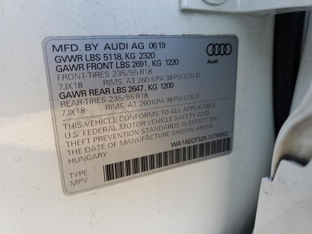 2019 AUDI Q3 PREMIUM - WA1AECF32K1078862