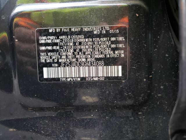 2016 SUBARU FORESTER 2 - JF2SJADC9GH434088