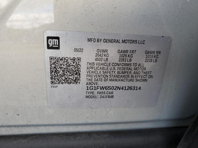 2022 CHEVROLET BOLT EV 1L 1G1FW6S02N4126314