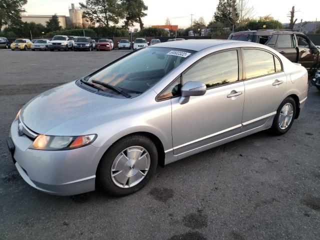 Salvage cars for sale from Copart San Martin, CA: 2006 Honda Civic Hybrid