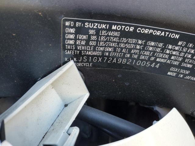 2011 SUZUKI GSX1300 R JS1GX72A9B2100544
