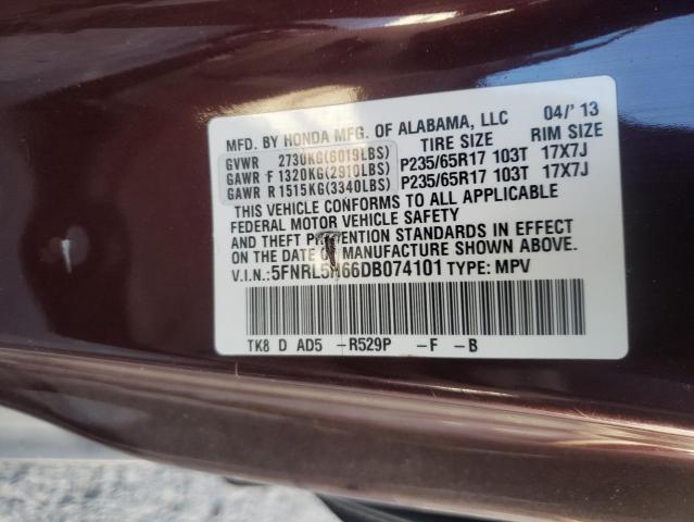 VIN 5FNRL5H66DB074101 2013 HONDA ODYSSEY no.13